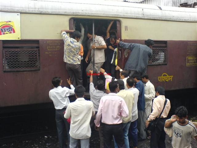 Mumbai Local Trains - Crowded