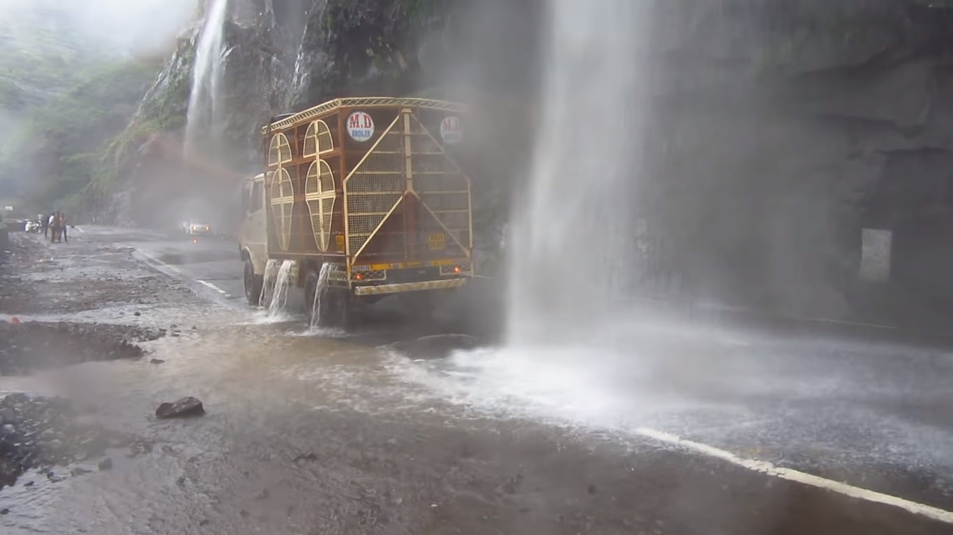 Malshej Ghat Roadside Waterfall