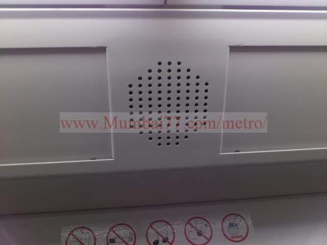 Speakers Inside Metro Train