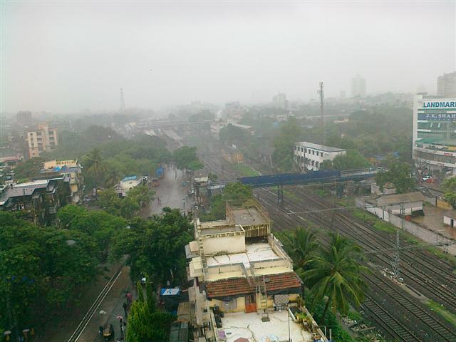 Monsoon Aerial View Borivali Station