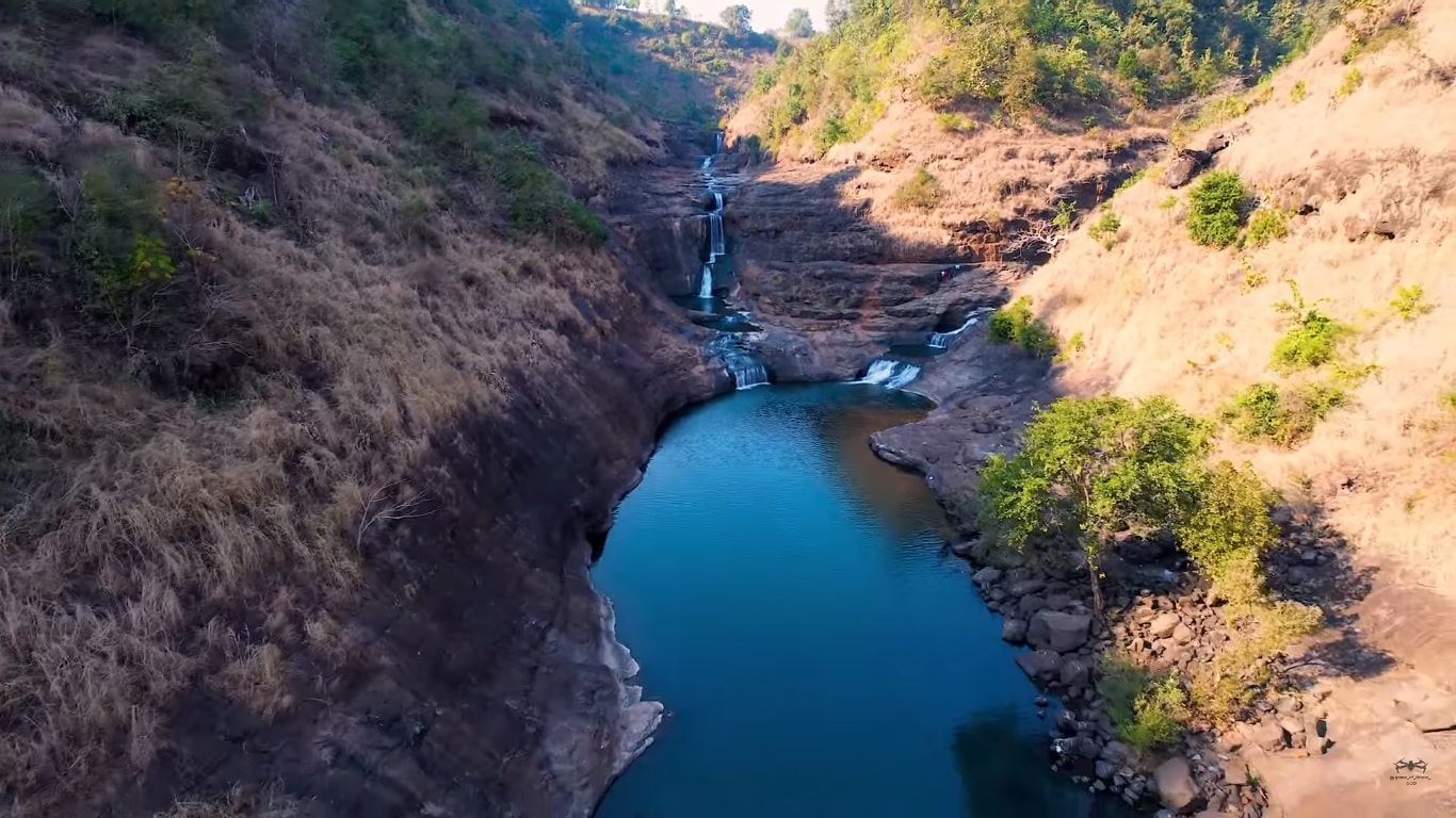 Kalmandavi Waterfall Aerial View
