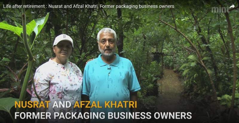 Nusrat and Afzal Khatri Inside Devbaug Garden
